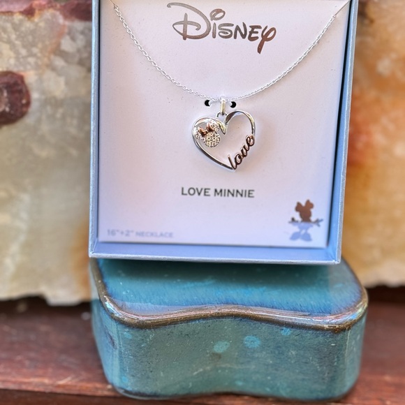 Disney Love Minnie Heart Pendant with 16” Necklace - Picture 2 of 8